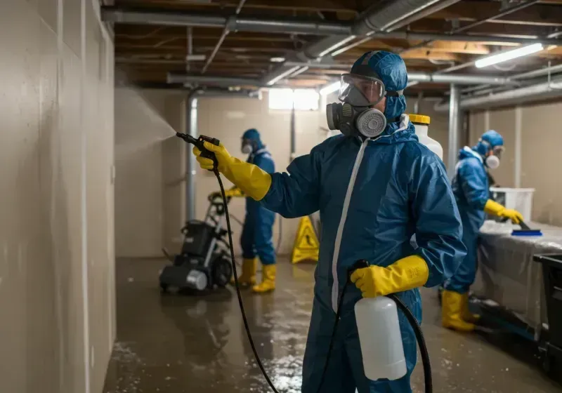 Basement Sanitization and Antimicrobial Treatment process in Ocean Pines, MD